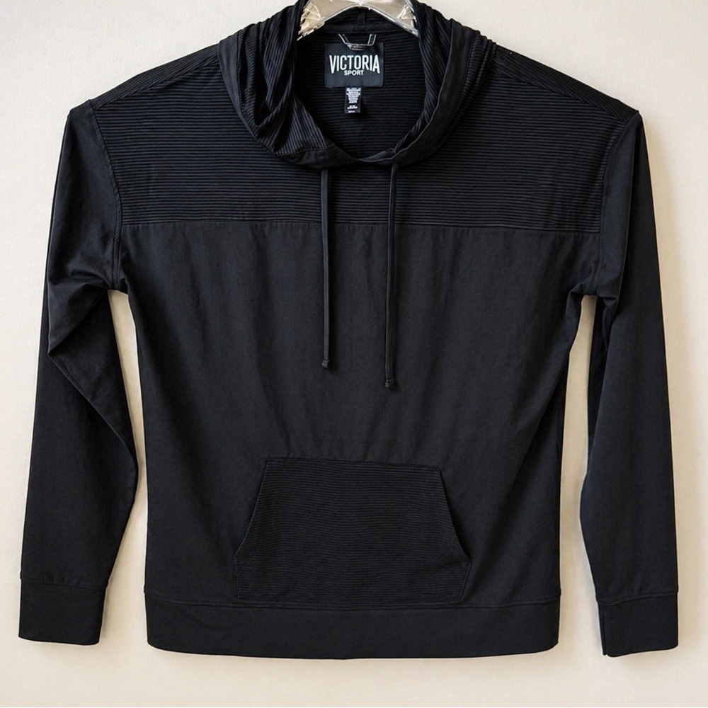 Victoria Sport Black Hoodie Lightweight Athletic Pullover Women’s Size L